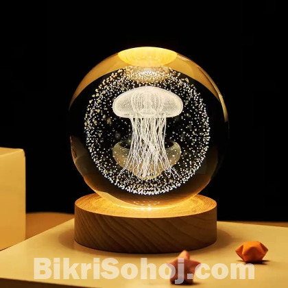 ✨ 3D Love Crystal Ball Night Light Lamp